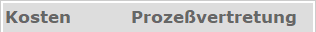 Kosten          Prozevertretung
